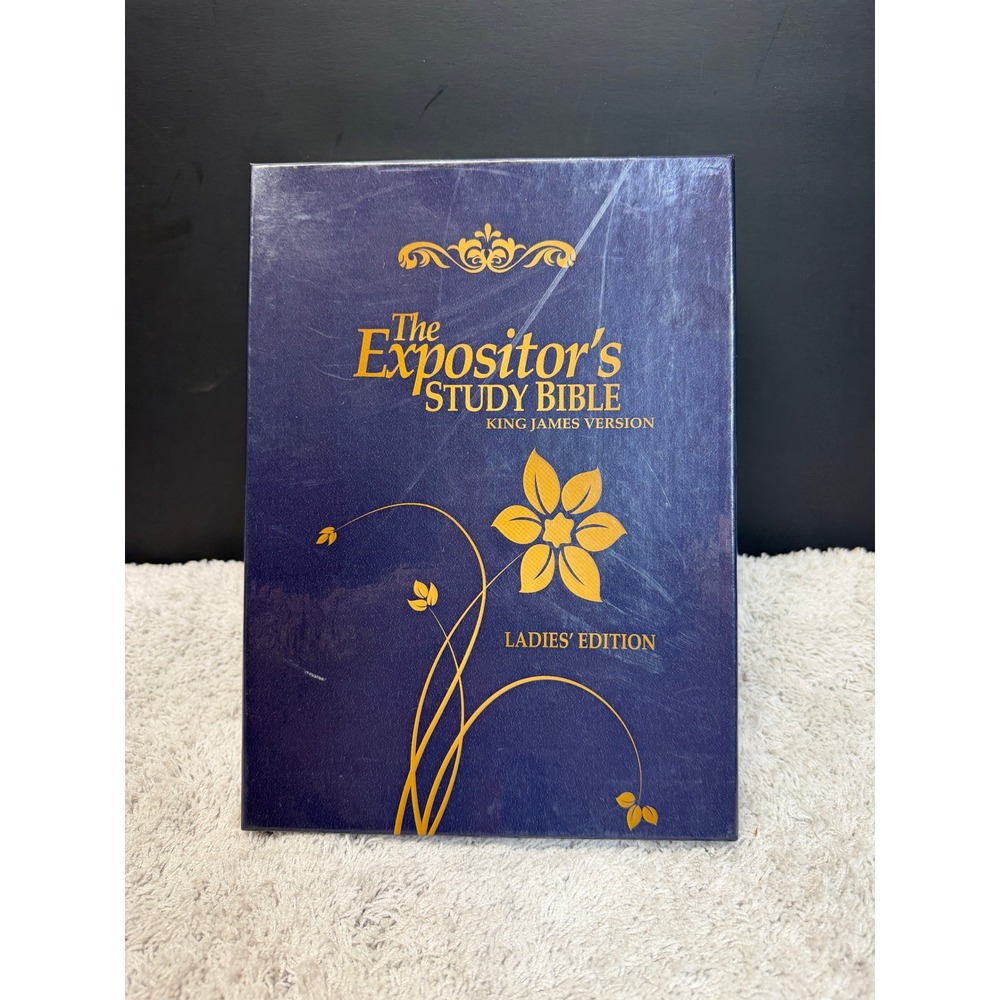 Jimmy Swaggart The Expositor's Study Bible‎ KJV Ladies Edition Navy Leather